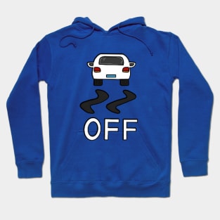 Pixelated White Car Hoodie